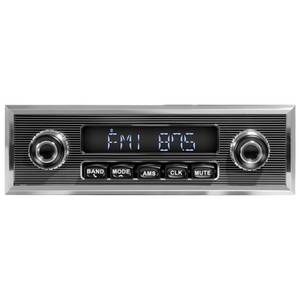 lot 14127 image: Retro Style Classic Car Radio - ABSOSO Bluetooth Single Din Vintage Stereo - AM FM Tuner USB AUX Input 4.1 CHN Subwoofer Output