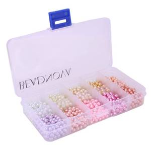 lot 14128 image: BEADNOVA Satin Pearls Beads for Crafts Tiny Loose Glass Imitation Pearls for Jewelry Making (4mm, 1000pcs, Multi Color)