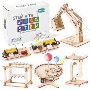 lot 14134 image: STEM Science Kits for Kids Ages 8-12 8-10, Wood Building Crafts Kits for Boys, STEM Toys for Ages 8-13 9 10 11 Year Old Gifts, Kids Science Engineering Experiment Projects, 3D Wooden Puzzles 10-12