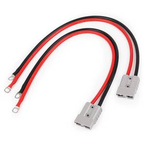 lot 14137 image: 2 Pcs Anderson Connectors 7 AWG 50A Battery Quick Connector Anderson Connector Kit Connector Plugs with 1.64ft Cables Suitable for Golf Carts Electric Forklifts