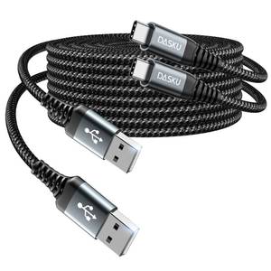 lot 14143 image: USB C Cable 3A Fast Charging 2 Pack 6FT, USB A to USB C Cable, Upgraded Extra Durable Braided USB to USB C Charger Cord Compatible with iPhone 17 16 15 Pro Max,Samsung Galaxy S10, LG and More-Black