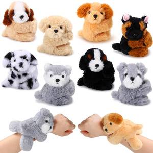 lot 14144 image: Liliful 8 Pack Kids Plush Gifts Stuffed Animal Cat Slap Bracelets - 8 Inch Graduation Class Prizes Toys Wrist Band Cute Snap Bracelet Birthday for Boys Girls Child Pet Adoption Party Favors(Puppies)