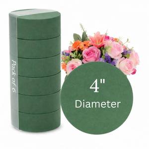 lot 14150 image: FLOFARE Floral Foam Round Blocks for Flower Arrangements, Green Florist Flower Foam for Fresh & Artificial Flowers, Wedding & Party D�cor (4)