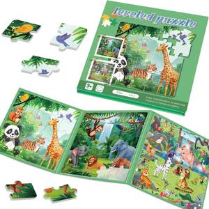 lot 14152 image: Magnetic Puzzles for Toddlers 3-5, 75-Pieces Travel Toys, Animal Jungle Puzzles Ages 4-6, Educational Learning Magnets, Road Car Trip & Airplane Activities Toys for 3 4 5 6 7 Girls Boys Gift