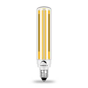 lot 14157 image: LFLAMPON E11 LED Bulb 100W 120W 150W Halogen Equivalent, 120V 10W 1300LM Soft White 2700K, Dimmable T3 T4 COB Mini Candelabra Base, JDE11 for Chandeliers, Ceiling Fans, Cabinet Lighting