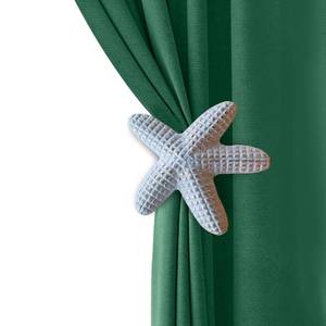 lot 14160 image: THDC Sturdy Wall Mounted Curtain Holdbacks (Pack of 2) - Curtain Holders for Living Room, Bedroom, Kitchen, Office (Off-White Starfish)