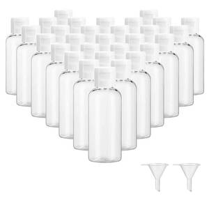 lot 14194 image: Dabacc 30 Pcs 2 oz Clear Plastic Empty Bottles with Flip Cap for Travel Size Liquids