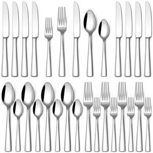 lot 14201 image: Stapava 20 Piece Silverware Set, Food-Grade Stainless Steel Flatware Sets for 4 Mirror Polished Cutlery Utensil Sets Include Dinner Knives Spoons and Forks Set Dishwasher Safe for Home Restaurant