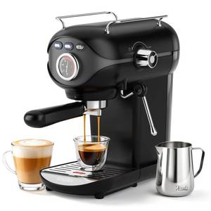 lot 17286 image: XIXUBX Espresso Machine, 20Bar Compact Espresso Maker with Milk Frother, PID Temperature Control, Low Vibration Coffee Maker for Small Kitchen, Home, Brews Latte, Cappuccino