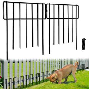 lot 18197 image: Thrivinest 10 Pack Animal Barrier Fence, No Dig Decorative Fence, 17in(H) x10ft(L) Rustproof Metal Small Garden Fence Border for Dogs Rabbits, Bottom Blocker for Outdoor Yard Patio