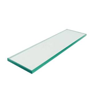 lot 18222 image: M-D Glass Shelf  Tempered Bathroom Shelf 12 x 3-38  Ultra Slim, Break-Resistant, Easy Install  Modern DIY Storage D�cor & Organization