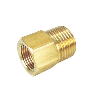 lot 18229 image: AIGO Brass Pipe Fitting, Reducer Adapter (38 Male NPT x 38 Female NPT)