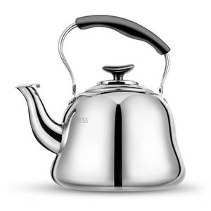 lot 19649 image: Tea Kettle Stovetop Whistling Teakettle ClassicTeapot Stainless Steel Tea Pots for Stove Top with Heat-resistant Folding Handle Mirror Finish, 2 liters