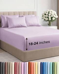 lot 19662 image: Extra Deep King Sheet Set - 6 Piece Breathable and Cooling Sheets - Hotel Luxury Bedding for Women, Men, Kids & Teens - Easy & Secure Fit - Soft and Wrinkle Free - Extra Deep Pockets - Grey