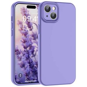 lot 20130 image: SUPFINE Designed for iPhone 14 Plus Case,Premium Liquid Silicone with Soft Anti-Scratch Microfiber LiningUpgraded Camera Protection Slim Shockproof Phone Case for Men Women Girls,Light Purple