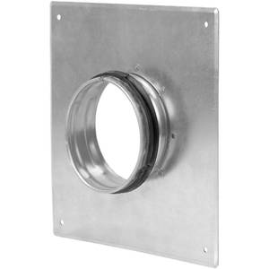 lot 20142 image: Repa Market 4 Inch Round Dryer Duct Flange - Galvanized Steel Dryer Vent Wall Plate wRubber Gasket - Wall, Ceiling Pipe Adapter for Dryer Duct Hose, AC Exhaust Hose, HVAC Dryer Vent Duct Connector