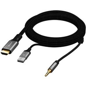lot 20148 image: HDMI ARC to 3.5mm AUX Audio Extractor Converter Cable 3 FT, USB Powered ARCeARC to Stereo Male Adapter Splitter,192KHz PCM for TV Sound System Speaker Soundbar Home Theater Amplifier,Plug & Play (USB TO HDMI CABLE)