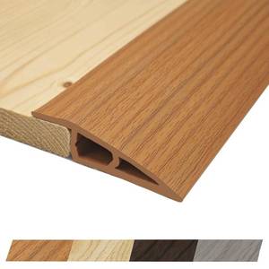 lot 20157 image: 12 to 35 Height Threshold Ramp - Rubber Threshold, Floor Transition Strip, Door Strip, Wheelchair Ramp, Carpet to Tile Strip (Light Brown Coffee, 40 inches)