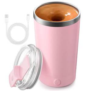 lot 20158 image: Self Stirring Coffee Mug With Lid 13.5 Oz, Automatic Magnetic Stirring Coffee Mug Mixing Coffee Mug- Stainless Steel Travel Mug 400ML Portable for Coffee Milk Tea Hot Chocolate(Pink) ( used)