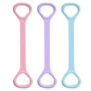 lot 20177 image: Figure 8 Exercise Bands, 3PCS Arm Execrise Stretch Bands Elastic Workout Band with Non-Slip Handle for Training Arm, Back, Chest and Shoulder (2 Pieces, No Pink)