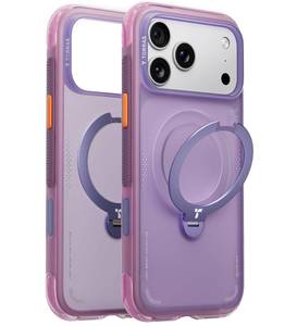 lot 20178 image: TORRAS Ostand Q3 Air for iPhone 17 Pro Max Case with 360 Magnetic Stand, Fit for MagSafe, Mil-Grade Drop Tested, Camera Control Button, Shockproof Phone Case for iPhone 17 Pro Max 6.9, Aurora Purple
