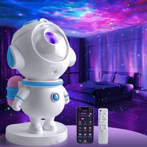 lot 20181 image: Astronaut Galaxy Star Projector Light, Aurora LED Night Light Lamp for Bedroom,Adults Kids Room Decor, Space Starry Nebula Ceiling Lighting Projector with Timer, Remote & APP Control, White Noise