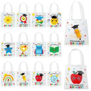 lot 20185 image: Cosblank 36 Pcs Graduation Tote Bags Bulk Bright Future Gift Tote Bags 2026 Grad Students Grad Gift for Kindergarten Preschool Graduation Party Decoration Supplies (Open Box, May Be Missing Pieces)