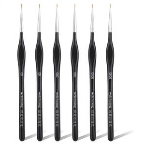 lot 20202 image: ZEYIYER 6PCS Detail Paint Brushes, Professional Fine Tip Paint Thin Miniature Brush, Small Artist Micro Paint Brushes for Acrylic Watercolor Oil Numbers Painting Models Detailing