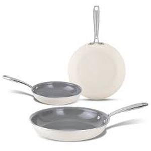 lot 17289 image: Cookersway 8in and 10in Frying Pan Set, Dishwasher Safe
