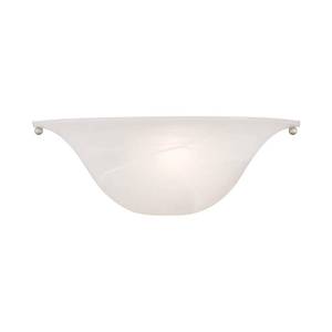 lot 1806 image: Livex Lighting Wynnewood 1 Light Wall Sconce Satin Nickel Finish