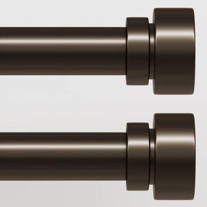 lot 1812 image: Lootkell 2 Pack Modern Brown Curtain Rods Set for Windows 48 to 84 Inches Adjustable Length Heavy Duty 1 Diameter Window Curtain Rod with Decorative Finials for Outdoor Bedroom Kitchen Living Room