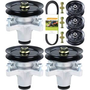lot 1822 image: LAWNEAGLE 3 Pack 139-3214 Spindle Assembly with 125-5575 Pulley 132-9420 Idler Pulley 12x142 Belt Replaces Toro 139-3214, 117-7439, 121-0751 for Toro Timecutter 50 MX5000 MX5050 MX5060 SS5000 Mowers
