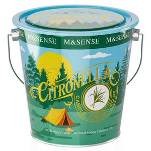 lot 1828 image: M&SENSE Large Citronella Candles Outdoor 60 oz,Big Outdoor Summer Candle,Large Citronella Candle for Patio,Big Camping Candles,370 Hours Burn Time,Nature Soy Wax