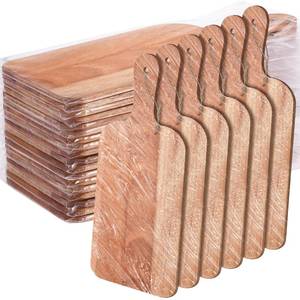 lot 1848 image: Irenare 18 Pcs Plain Cutting Board Set with Handles Laser Engraving Wooden Charcuterie Kitchen Serving Chopping Board Bulk for DIY Housewarming Mothers Day Gifts(Walnut,15 x 7 Inch)