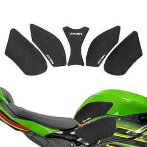lot 2222 image: for Kawasaki Ninja ZX-6R  ZX-636 2009-2023 2024 2025 Side Fuel Tank pad Tank Pads Protector Stickers Decal Gas Knee Grip Traction Pad Tankpad