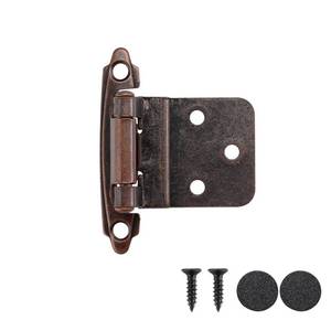 lot 2241 image: JQK 38 Inch Inset Cabinet Door Hinges Black, 10 Pack 5 Pairs Flush Face Mount Cupboard Self-Closing Kitchen Cabinet Hardware Hinges, CH201-BK-P10