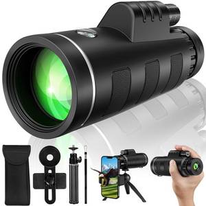 lot 2250 image: 40x60 Monocular Telescope with Smartphone Adapter and Telescope Case High Powered Monocular, Compact Monocular for Wildlife, Hunting, Camping, Travel &Outdoor Adventures