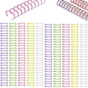 lot 2263 image: Chengu 24 Pcs Cinch Wire Binding Wire Twin Binding Spines Twin Loop Spines Double Ring Coil for Document Notebook File Making(916 Inch,Vivid Colors)