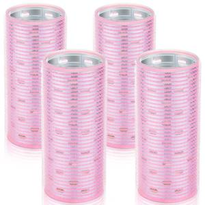 lot 2273 image: WILLBOND 4 Pcs Long Hair Rollers for Bangs Aluminum Core Curlers Thermal Self Grip Roller for Long and Medium Hair Women Hairstyle(4.7 x 2 Inch,Light Pink)
