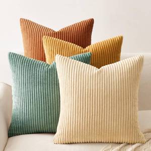 lot 2326 image: Topfinel Decorative Throw Pillow Covers Cushion Cases, Set of 4 Soft Velvet Modern Double-Sided Designs, Mix and Match for Home Decor, Pillow Inserts Not Included (12x12 inch, OrangeTeal)