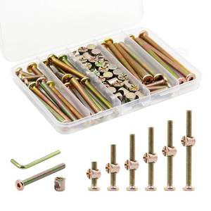 lot 2337 image: Crib Screws Hardware Replacement Kit,Socell 32Set Baby Bed Frame Bolts &Barrel Nuts Set for DeltaGracoDream, M6x12mm15mm25mm35mm45mm55mm65mm75mm Hex Drive Socket Cap Screws Barrel Nuts