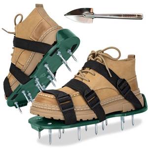 lot 2353 image: Lawn Aerator Shoes with Stainless Steel Shovel,Aerator Lawn Tool for Effectively Aerating Lawn Soil,Universal-Size Heavy-Duty Aerator Shoes for Lawns, Gardens, Patios and Yards Green Model