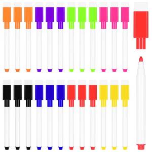 lot 2360 image: SULOLI 24 Pcs Magnetic Dry Erase Markers, Fine Tip Point Whiteboard Markers with erases White Board Dry Markers for Teachers Office School Supplies