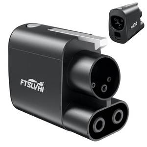lot 4209 image: FTSLVHI NACS to CCS Fast Charging Adapter for Tesla Supercharger, CCS1 EV Charger Adapter, DC 500A 1000V, Compatible with Ford, GM, Nissan, Rivian EVs