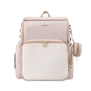 lot 4233 image: vosmles Stylish Baby Diaper Bag, Baby Bag with Changing Pad, Pacifier Case& Stroller Straps, Large Diaper Backpack Boy Girl, Water Resistant Travel Diaper Backpack for Mom Dad