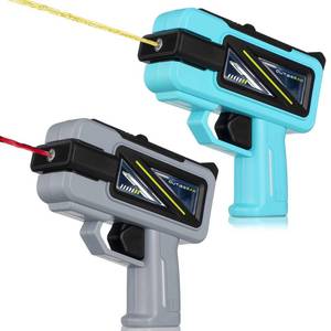 lot 4255 image: Vertintong 2 Pcs Alcohol Shot Gun Gift, 4 oz Beverage Shooter Shot Glass Adult Beverage Shooter Beer Gun for White Elephant Bachelor Party, Long Range Stream for Party(Gray, Blue)