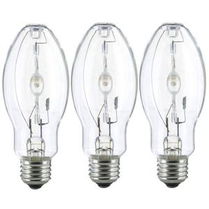 lot 4258 image: Bluex Bulbs (3 Pack MH175UMED 175W Metal Halide Bulb Pulse Start ED17 Medium Base E26 Clear HID Lamp 14000 Lumens