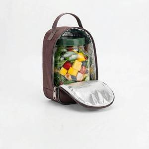 lot 4265 image: On-The-Go Storage Bag Compatible with Salad Pod Mason Jar Side Open - Durable Protective Pouch for Safe Transport and Storage