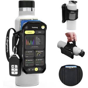 lot 4268 image: Cikyner Water Bottle Strap, Water Bottle Holder for Mobile Phone 360° Rotatable & Removable Water Bottle Pouch Gym Water Bottle Accessories for 4.5-7 Mobile Phone & 18-40 oz Water Bottles (G7L)