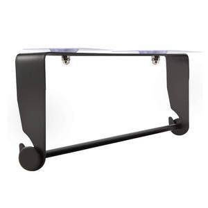 lot 4270 image: PHUNAYA Under Cabinet Paper Towel Holder Wall Mount for Home Kitchen,Stainless Steel for Large Rolls-Black